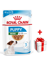 ROYAL CANIN Mini Puppy 12x85g karma mokra w sosie dla szczeniąt do 10 miesiąca, ras małych + niespodzianka dla psa GRATIS!