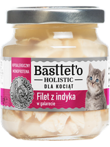Basttet'o Holistic filet z indyka w galarecie dla kociąt 130g