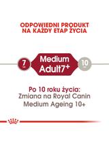 ROYAL CANIN Medium Adult 7+ 15kg karma sucha dla psów starszych od 7 do 10 roku życia, ras średnich + niespodzianka dla psa GRATIS!