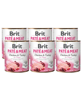 BRIT PATÉ&MEAT CHICKEN&TURKEY FOR PUPPY 6x800g