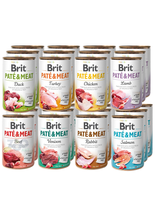 BRIT PATE & MEAT Mix  24x400g 8 Smaków