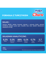 INABA Dog Churu (fish based) Tuna Recipe 4x14g (56g)