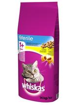 WHISKAS Sterile 14 kg - sucha karma dla dorosłego kota po zabiegu kastracji, z pysznym kurczakiem + niespodzianka dla kota GRATIS!!!