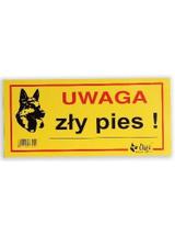 DINGO tabliczka ostrzegawcza "UWAGA ZŁY PIES"
