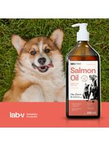 Lab-v Olej z Łososia 100% Dla Psa i Kota w Każdym Wieku 500ml Tłoczony Na Zimno