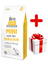 BRIT CARE Mini Grain-Free Hair&Skin 7kg + niespodzianka dla psa GRATIS!