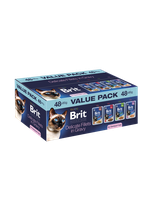 Brit Premium by Nature Value Pack for Sterilized Cats 48 x 85g (Delicate Fillets in Gravy)