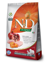 Farmina N&D Pumpkin Grain Free canine CHICKEN AND POMEGRANATE ADULT MEDIUM & MAXI 12kg