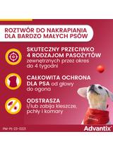 Advantix - dla psów do 4kg (pipeta 0,4ml)+ Cestal Dog Plus tabletki na odrobaczanie psów 2 sztuki