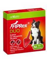 FIPREX DUO M 134 mg + 120,6 mg roztwór do nakrapiania dla psów