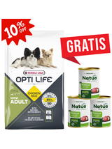VERSELE-LAGA Opti Life Adult Mini 7,5kg - z kurczakiem - dla małych ras