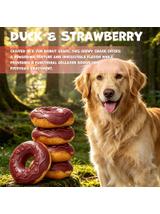 WILD FARM donut kolagenowy z kaczką i truskawkami 7cm 10x50g przysmak dla psa