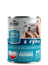 Frendi kawałki w delikatnym sosie z rybą 800g dla kota