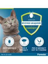ELANCO Foresto Obroża dla kotów i psów poniżej 8kg+TRIXIE Szczypce do usuwania kleszczy 9cm