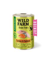 WILD FARM Premium Grain Free Turkey and Salmon Junior 400g  - bezzbożowa karma dla kociąt