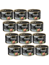 DOLINA NOTECI Super Rafi Cat P&F z perliczką i sercami z kaczki dla kotów sterylizowanych 12x185g
