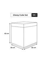 AQUAEL ZESTAW DROP GLOSSY CUBEST 50 D&N BIAŁY+SZAFKA