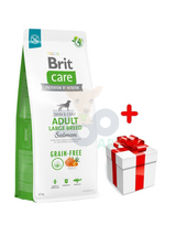 BRIT CARE Dog Grain-free Adult Large Breed Salmon 12kg + niespodzianka dla psa GRATIS!