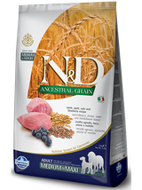 Farmina N&D LAMB BLUEBERRY  MEDIUM MAXI 12kg /Opakowanie uszkodzone (8261) !!