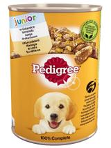PEDIGREE Junior puszka 400g – mokra, pełnoporcjowa karma dla szczeniąt, z kurczakiem w galaretce