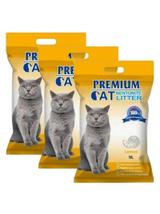 Premium Cat Żwirek Bentonitowy Zbrylający - Cytrynowy dla kota 3x5L