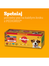 PEDIGREE Adult saszetka 40x100 g - Mix Smaków w Galaretce - mokra karma pełnoporcjowa w galaretce dla dorosłych psów