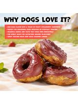 WILD FARM donut kolagenowy z kaczką i truskawkami 7cm 10x50g przysmak dla psa