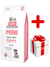 BRIT CARE Mini Grain-Free Puppy Lamb 7kg + niespodzianka dla psa GRATIS!