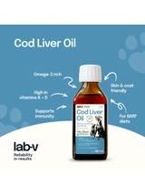 Lab-v Cod Liver Oil – Olej z wątroby dorsza 100% dla psa i kota 100 ml