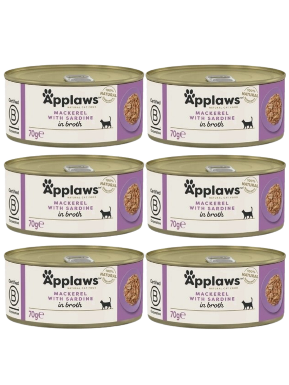 Applaws Cat Makrela i sardynki 6x70g PUSZKA