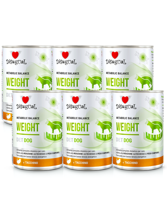 Disugual Karma mokra dla psa Weterynaryjna WEIGHT Indyk (dorosły) 6x400g