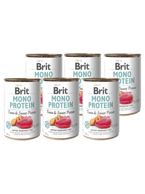 BRIT MONO PROTEIN TUNA & SWEET POTATO 6x400g