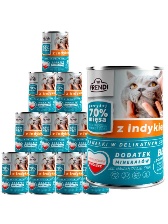 Frendi kawałki w delikatnym sosie z indykiem 10x400g