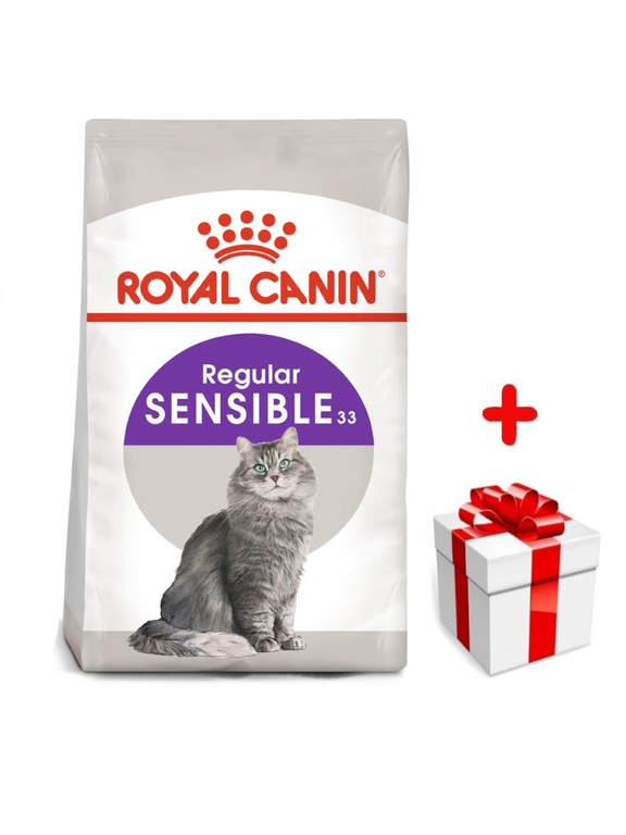 ROYAL CANIN  Sensible 4kg 33 karma sucha dla kotów dorosłych, o wrażliwym przewodzie pokarmowym + niespodzianka dla kota GRATIS!