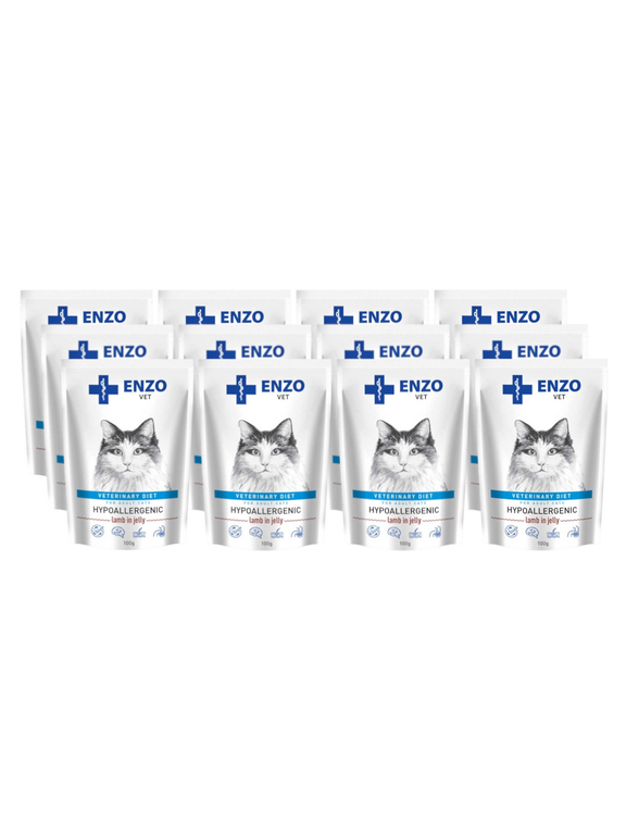 ENZO VET Hypoallergenic dla kotów z jagnięciną w galaretce 12x100g