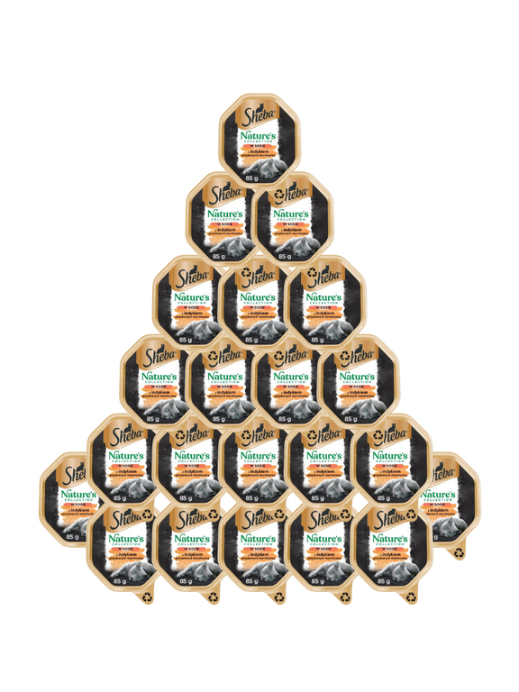 SHEBA® Nature's Collection Sos Indyk - mokra karma dla kota - tacka 22x85g