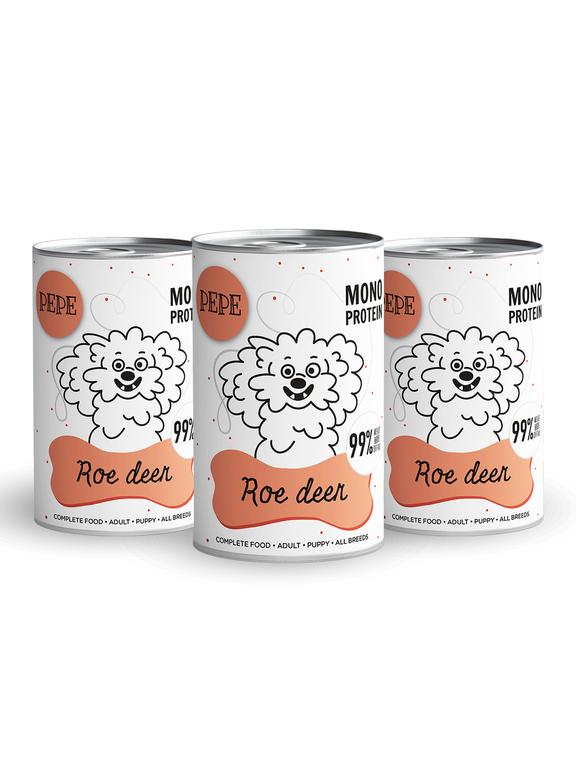 PEPE MONO PROTEIN Roe deer (sarna)  3x400g