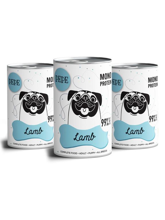 PEPE MONO PROTEIN Lamb (jagnięcina) 3x400g