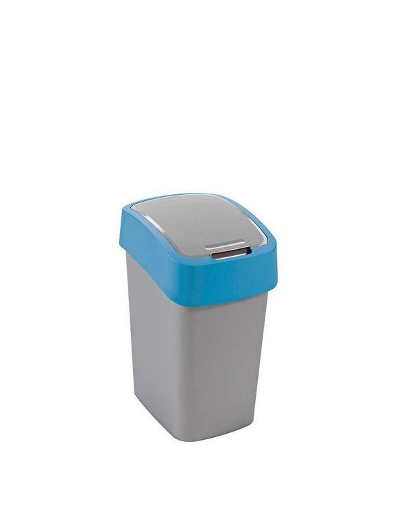 Curver Kosz na śmieci "FLIP BIN" 25L Srebrny/niebieski