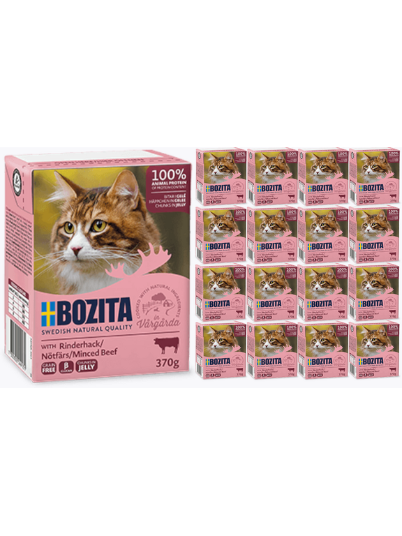 BOZITA Cat Siekana Wołowina W Galaretce 16 x 370g