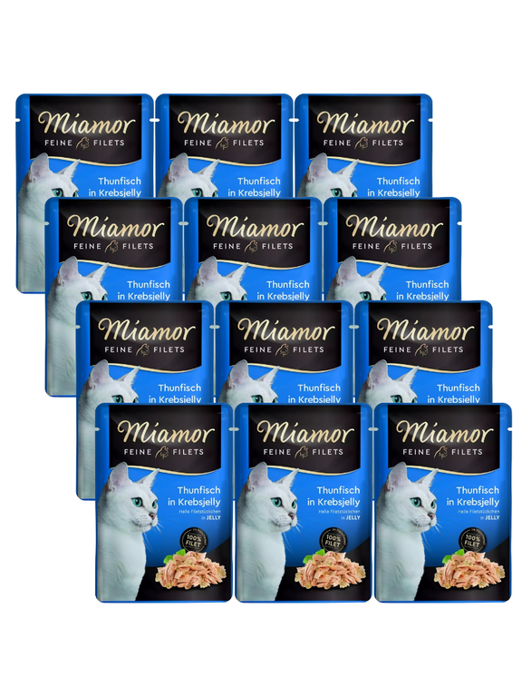 Miamor Feine Filets - mokra karma dla kota tuńczyk w galarecie z kraba 12x100g