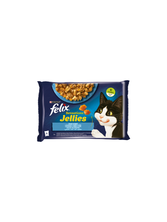 FELIX Sensations Jellies Karma dla kotów smaki rybne w galaretce 4x85g
