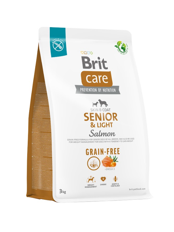BRIT CARE Dog Grain-free Senior & Light Salmon 3kg