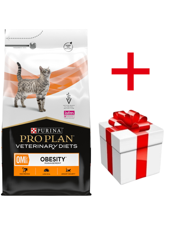 PRO PLAN Veterinary Diets OM St/Ox Obesity Management Karma sucha dla kota 5kg+ niespodzianka dla kota GRATIS!