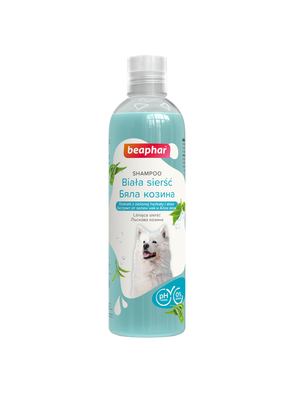 Beaphar SHAMPOO WHITE DOG 250ML- do białej sierści dla psów