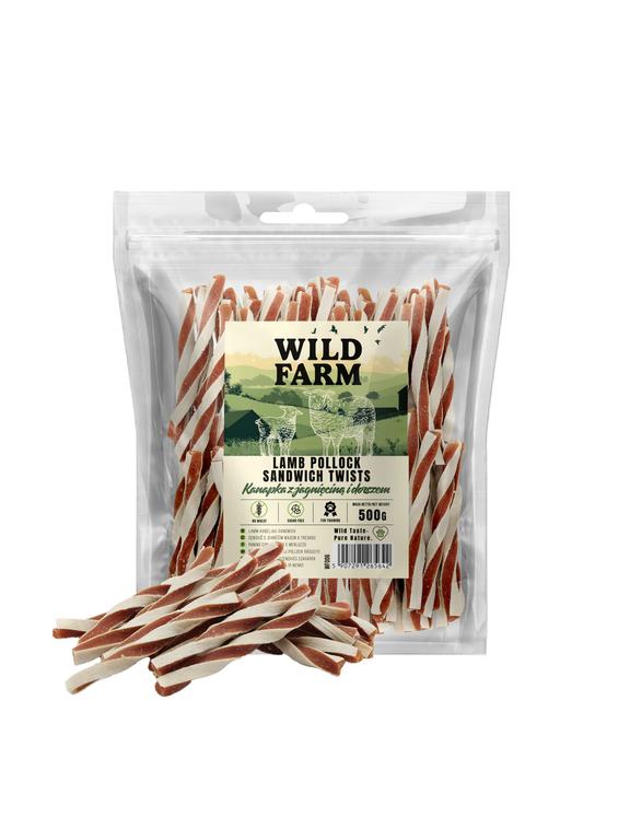 WILD FARM Kanapka z jagnięciną i dorszem 500g przysmak dla psa