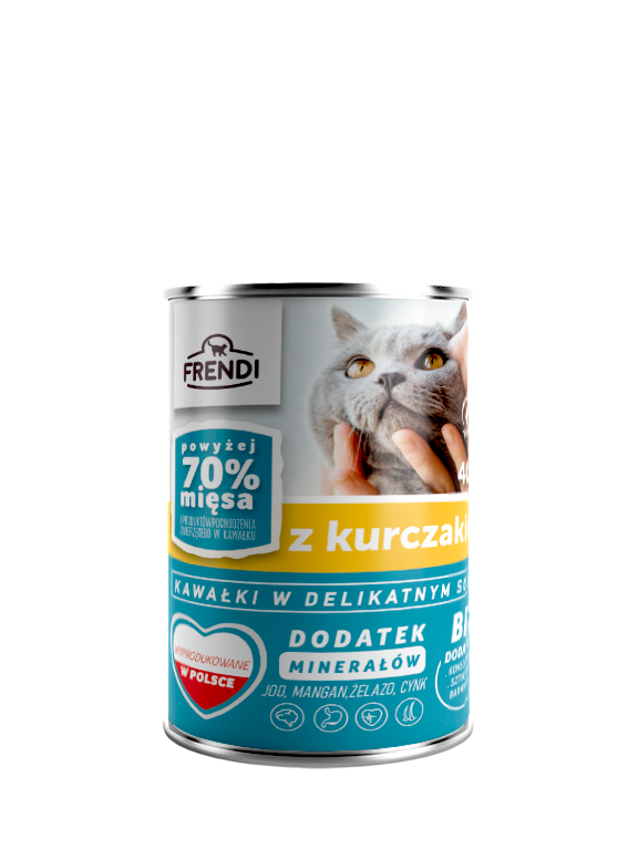 Frendi kawałki w delikatnym sosie z kurczakiem 400g dla kota