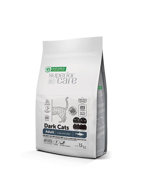 NATURES PROTECTION Superior Care Dark Cats Grain Free with Herring Adult All Breeds 1,5kg