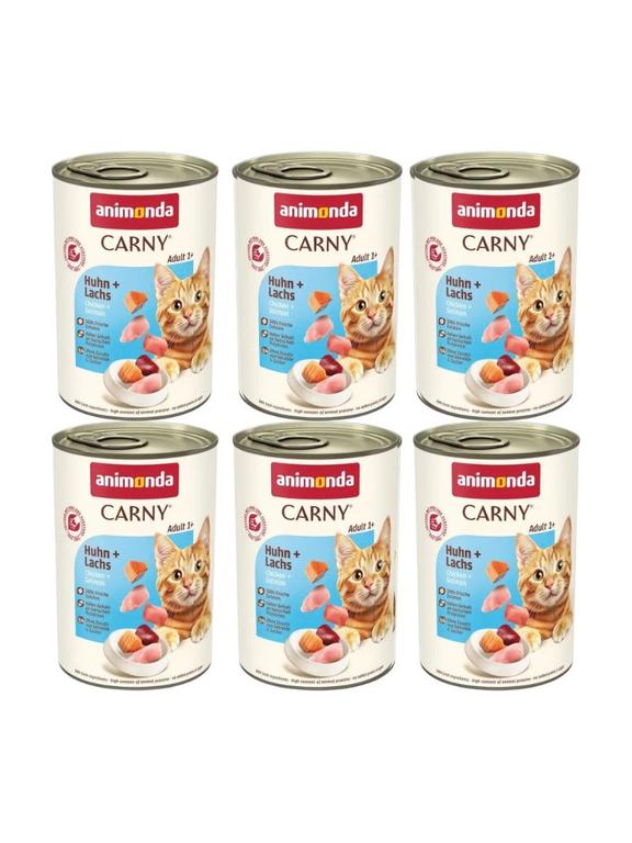 ANIMONDA Cat Carny Adult smak: kurczak i łosoś 6x400g