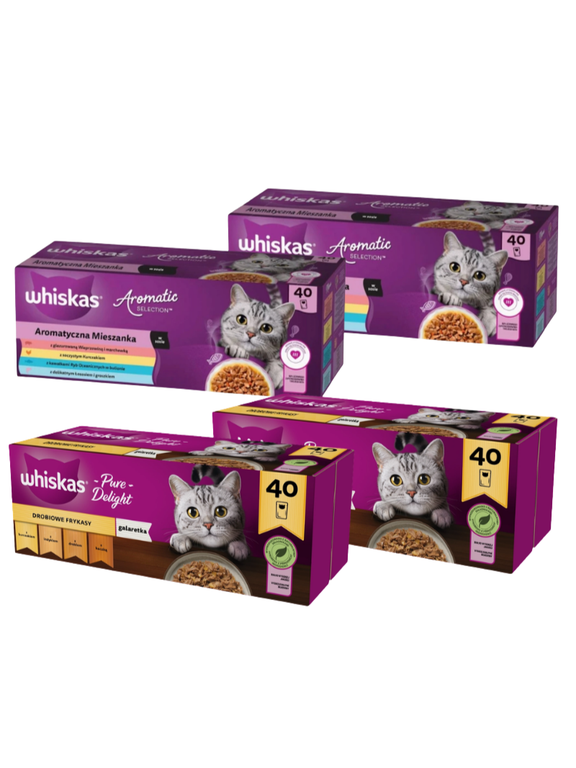 WHISKAS karma mokra dla kota Adult saszetki 160x85g mix smaków